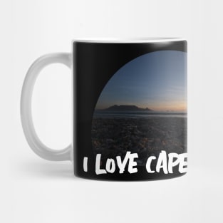 I Love Cape Town Table Mountain Sunset Mug